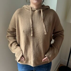 Cozy Tan Knit Hoodie